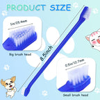 Honeydak 80 Pcs Dog Toothbrush Bulk Dual Headed Dental Brushes Dogs Tooth Brushing Kit Long Handle Pet Tooth Brush for Puppy Large Small Cats and Most Pets Teeth Cleaning Dental Supplies(Dark Blue)