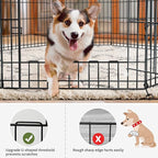 PETIME Foldable Metal Dog Exercise Pen/Pet Puppy Playpen Kennels Yard Fence Indoor/Outdoor 8 Panel 24" W x 30" H with Top Cover (with top Cover, 8 Panels 30" H)