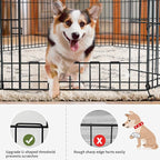 PETIME Foldable Metal Dog Exercise Pen/Pet Puppy Playpen Kennels Yard Fence Indoor/Outdoor 8 Panel 24" W x 36" H with Top Cover (with top Cover, 8 Panels 36" H)