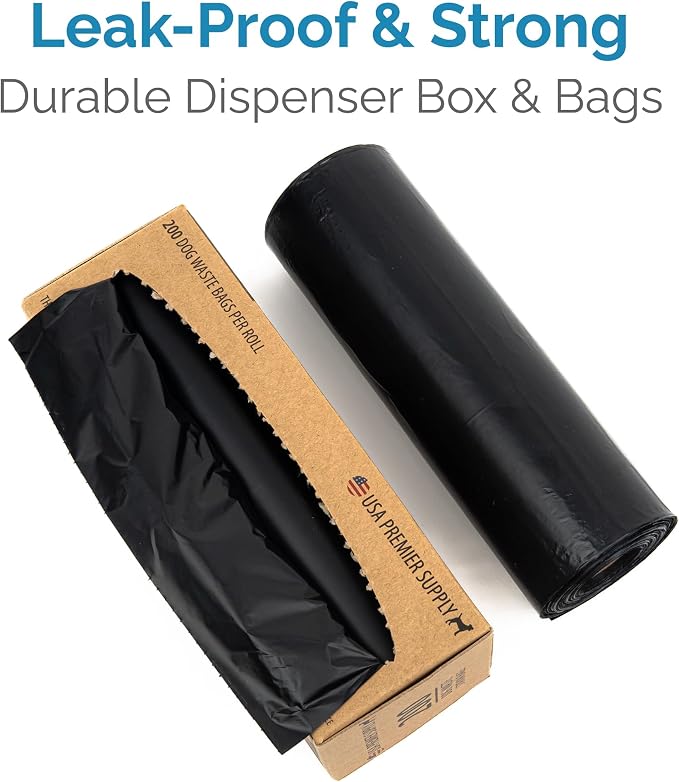 Dog Poop Bags Bulk - Dog Waste Station Refills (40 Boxed Rolls, 8000 Total) - Great Value, Doggie Poop Bags - Leak-Proof, Strong, Durable & Thick - Approved to Fit Any Commercial Dispenser