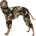 D Doggy Star Italian Greyhound Sweater Turtleneck Outfit Camo Warm Fleece Onesie Clothes Whippet for Dog Coat (2XL,FLC Green Camo)