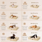EHEYCIGA Orthopedic Dog Beds Large Sized Dog, Waterproof Washable Pet Bed | Non-Slip Bottom and Egg-Crate Memory Foam XL Dog Couch Bed with Washable Removable Cover, Greige, 41Inch