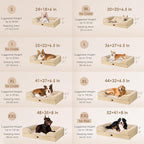 EHEYCIGA Orthopedic Dog Beds Large Sized Dog, Waterproof Washable Pet Bed | Non-Slip Bottom and Egg-Crate Memory Foam XL Dog Couch Bed with Washable Removable Cover, Greige
