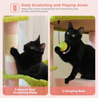PAWZ Road Pink 70” Cat Tree with Hammock, Large Bed 2 Condos & 5 Posts | Tall Cat Tower with 2 Hammock 14”,2 Spacious Condos, 5 Scratching Posts, & a Large Top Perch for Indoor Adult Cats- Pink