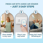 Plug In Air Ionizers for Home – 6 Pack Negative Ion Air Cleaner for Strong Dog Poof, Cat Litter Box Deodorizer, Air Purifier For Smoke, Kitchen Odor, Bathroom Closet Shoe Cabinet Office – White