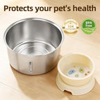 Wireless Cat Water Fountain,3.2L Stainless Steel Battery Operated | 1 Pack Filters | Cordless & Rechargeable | Motion Sensor | BPA-Free | DishwasherSafe | 20dB Ultra-Quiet | 108oz capacity