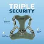 Best Pet Supplies Voyager Adjustable Step-in Flex Breathable Mesh Dog Harness for Small Medium Large Dogs Leash Set (Moss Green), XS