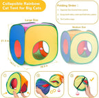 Retro Shaw 33 Pack Cat Toys Set with Tunnel, Large, 21.3Inches | Interactive Kitten Toys Packs, Feather Wand Kit, For Indoor Cats, Collapsible Tent