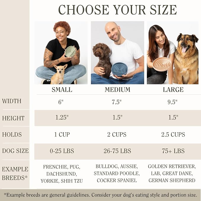 Slow Feeder Dog Bowls - Small Size Silicone Slow Eating Dog Bowl for Puppies & Dogs with Suction Cup -Dishwasher-Safe,Lick Mat Design,Reduces Gulping, for All Breeds, 6”x1.25”- Charcoal