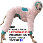D Doggy Star Italian Greyhound Sweater Turtleneck Outfit Warm Fleece Onesie Clothes Whippet for Dog Coat (M,Green Pkt)