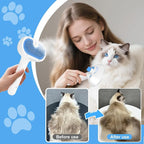 Pet Steam Brush for Dogs & Cats, 3-in-1 Shedding Grooming Tool | Self Cleaning Spray Comb with Mist, Dog Brush for Shedding, Cat Brush for Hair Removal, Long Haired Pet, Waterless Shampoo