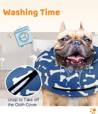 Supet Inflatable Dog Cone Collar Alternative After Surgery, Dog Neck Donut Collar Recovery E Collar for Neuter, Soft Pet Cone for Small Medium Large Dogs