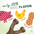 Benebone 3-Pack Wishbone Dog Chew Toy for Aggressive Chewers, Small