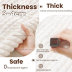 Couch Cover for Dogs Washable, Non-Slip Pet Couch Covers for Sofa, Fuzzy Dog Couch Cover Blanket, Thick, Soft, Plush Couch Cushion Covers for Sofa Protector (White, 27.6" x 27.6"/70 x 70cm)
