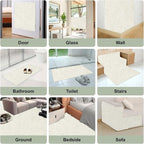 SREBAY Cat Scratch Couch Furniture Protector, Self-Adhesive Scratch Pad | 78.7x15.8In Thickened, DIY Climbing Cat Carpet Mat for Door Window Protector, Couch Guard from Claw with Pins&Tape, OffWhite