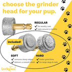 Dog Nail Grinder - Hard & Soft Replacement Heads - Small & Large Dogs - Premium Quality - Diamond Tip Drill Bit - Professional Dog Nail Trimmers - Grooming Tool kit - 2 Pack
