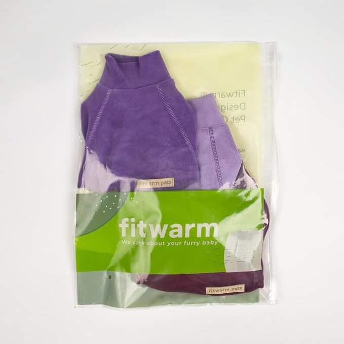 Fitwarm 3 Pack Classic Fleece Dog Sweater, Turtleneck Dog Sweatshirt, Dog Winter Clothes for Small Dogs Boy Girl, Pet Pullover Jumper, Cat Apparel, Purple, MediumPurple, Dark Red, XL