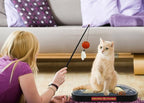 Cats Scratcher NCAA Iowa State Basketball Court CAT Scratcher Toy with Catnip Filled Plush Basketball Toy & Feather Cat Toy Hanging, with Jingle Bell Interactive Ball Cat Chasing 5-in-1 Kitty Toy