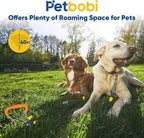 Petbobi Dog Tie-Out Cable and Stake - 40ft Heavy Duty Cable with Spring, No Tangle, 16in Ground Stake, Ideal for Yard, Camping and Beach, Suitable for Medium to Large Dogs Up to 120 lbs, Blue | 4in Shock Spring, 16in Spiral Ground Anchor, 360° No-Tangl...