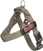 BULLHUG Adjustable Dog Harness– No Pull, No Choke – for English Bulldogs, French Bulldogs, Pugs & Broad-Chested Breeds – Easy, Safe Walks (Taupe, Large)