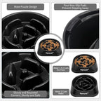 Slow Feeder Dog Bowls for Medium Dogs & Cats | Non-Slip Base, Anti-Choking Design, Reduces Bloating & Overeating, Easy to Clean, 1.5-2 Cups