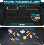 Veckle SUV Cargo Liner for Dogs - Trunk Cover with Bumper Flap Protector | Waterproof Pet Cargo Cover with Side Flaps, Dog Car Seat Cover with Non-Slip Trunk Mat, Prevents Scratches Pet Hair Mud Dirt