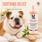 Warren London Neem Oil with Oatmeal Dog Shampoo - Deep Cleansing & Moisturizing for Sensitive Skin - Itch Relief & Odor Control - Made in USA - 17 oz