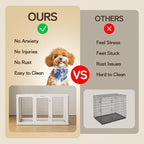 Jalove 30" H Clear Acrylic Dog Playpen Indoor, Easy Assemble Whelping Crate | Ideal for Small to Medium Dogs,Puppy Rabbit Ferret Transparent Pet Pen, Kennel Cage Enclosure, White, 10PCS