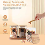 Morezi Dog Treat Container airtight Treats jar for countertop Closet Dog Food Storage 3 Jars with Tray Great for organizing pet Dogs Cats Birds Animal Food Treats Snack Khaki Bar