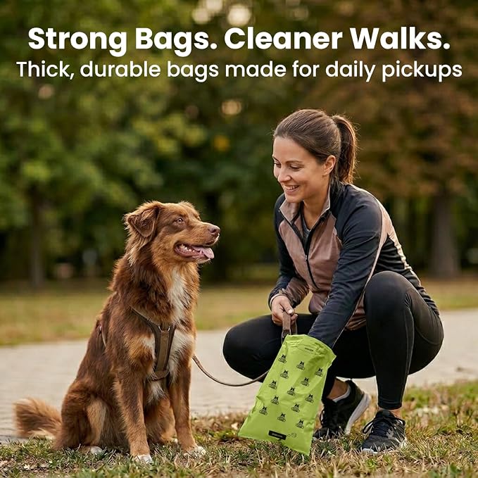 Pogi’s Dog Poop Bags – Leak-Proof & Extra Thick Pet Waste Bags with 2 Holders (Fresh Scent, 50 Rolls, 750-Count)