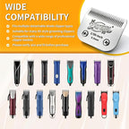 Size 30 Detachable Pet Grooming Clipper Blade with Ceramic Cutter, 0.5mm 1/50 Inch Cut Length, Silver, Compatible with Andis, Oster A5, Wahl KM10, 3 Pack