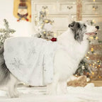 FLAdorepet White Large Dog Christmas Snowflake Dress Outfit Costume,5XL | Ideal for Medium Large Giant Dogs;Prefect for Christmas Holiday Wedding Birthday;Soft Thick Fleece Warm Winter Dog Clothes