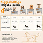 URPOWER Mess Proof Elevated Dog Bowls, Splash Guard Raised Bowl Stand | 4 Height Adjustable Raised Stand with 2 Stainless Steel Food Bowls & Licking Plate for Small, Medium & Large Dogs