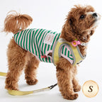 KYEESE 2Pack Dog Shirt, Soft Striped Dogs T Shirts, Lightweight Doggie Tank Top Cat Clothes, Sleeveless Dog Shirt for Small Dogs, Stretchy Pet Vest, Green, Small