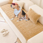 Mitid Sofa Cover Fuzzy Couch Cover for Pet, Couch Covers for Dogs Pets Mat | Washable Non-Slip Sofa Slipcover Cushion Protector Pets Friendly Mat, Dog Couch Cover, Square Couch Covers for Dogs Non Skid