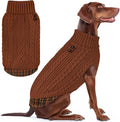 KYEESE Dog Sweater Turtleneck Thick Knit Pullover for Cold Weather | Stretchy Fit, Lightweight & Warm, Cozy Knit Comfort, Classic Plaid Design, Gentle on Sensitive Skin, Comfortable Daily Wear
