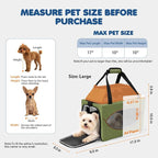 Lekereise Top-Expandable Pet Carrier 18x11x11Inch Delta American United Airline Approved Underseat to 15lbs Stable Car Travel Carriers for Small Dogs Cats with Locking Safety Zippers Anti-Scratch Mesh