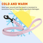 Dogline Biothane Waterproof Dog Leash Strong Coated Nylon Webbing with Black Hardware Odor-Proof Easy to Clean High Performance for Small or Large Dogs Made in USA 4 or 6 ft Lead, Pastel Purple