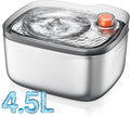 Stainless Steel Cat Water Fountain, 4.5L Automatic for Cats and Dogs Indoor | 20dB Ultra-Quiet Pump | Visible Water Level Window | 3-Stage Filtration | BPA-Free | Dishwasher Safe | Brush Included