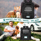 PetAmi Dog Backpack Carrier for Small Medium Dogs Large Cats up to 18 lbs, 2 Side Entry, Structured No-Collapse Frame, Airline Approved Ventilated Pet Backpack for Hiking Camping Travel Vet, Black