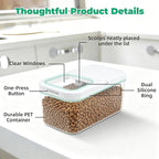 TBMax Pet Dog Cat Food Storage Container 6 Lbs with Airtight Flip-up Lid | One-press Open Lid for Easy Access & Scoop, Airtight Bin Ideal for Pet Food Treat, Small Animal Food Storage, Space-Saving