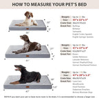 WNPETHOME Orthopedic Dog Bed for Crate, Waterproof Extra Large Dogs Bed with Removable Washable Cover, Multi-Needle Quilting Dogs Crate Beds