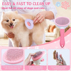 Dog Grooming Kit for Shedding – 8-Piece Pet Grooming Supplies with Deshedding Brush, Bath Gloves, Towels & Silicone Toothbrush | Ideal for Dogs, Cats, Small and Large Pets (Pink)