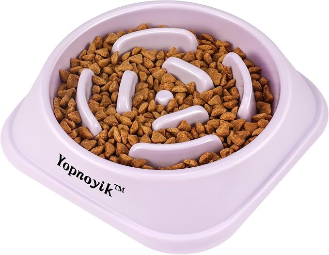 Slow Feeder Dog Bowls for Large Dogs | Non-Slip Base, Anti-Choking Design, Reduces Bloating & Overeating, Easy to Clean, 4 Cups