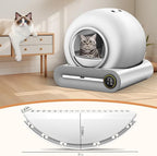 Cat Foot Mat Replacement for Self Cleaning Cat Litter Box, White Ring Accessories[Please Check the Product Details to Confirm Your Model]