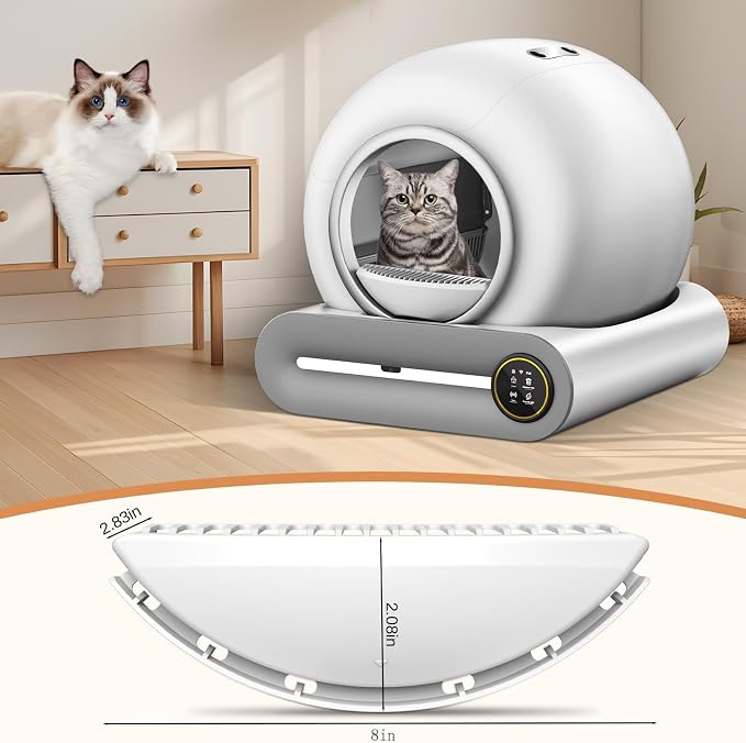 Cat Foot Mat Replacement for Self Cleaning Cat Litter Box, White Ring Accessories[Please Check the Product Details to Confirm Your Model]