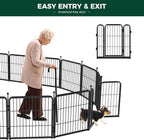 FXW Rollick Dog Playpen, Indoor, Yard & RV Camping, 24" H, 48 Panels | Easy setup, Heavy-duty, DIY layouts, Walk-through gate, for Puppies & Small Dogs, Patented