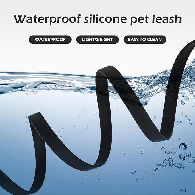 Wolfone Waterproof Dog Leash 50FT Long Line Recall Training Lead | 50FT Dog Leash Durable PVC coated long line with easy clean surface, nylon core for recall training and outdoor use