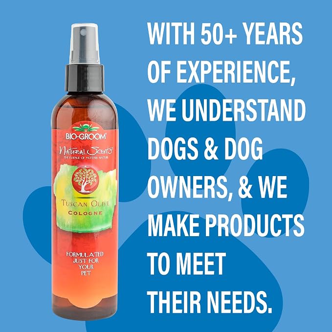 Bio-Groom Tuscan Olive Dog Shampoo - Natural Scent Pet Shampoo, Baobab Protein, Cat & Dog Bathing Supplies, Puppy Wash, Cruelty-Free, Made in USA, Quick Rinse Cat Shampoo - 8 fl oz 1-Pack | Pet Shampoo, Baobab Protein, Cat & Dog Bathing Supplies, Puppy...