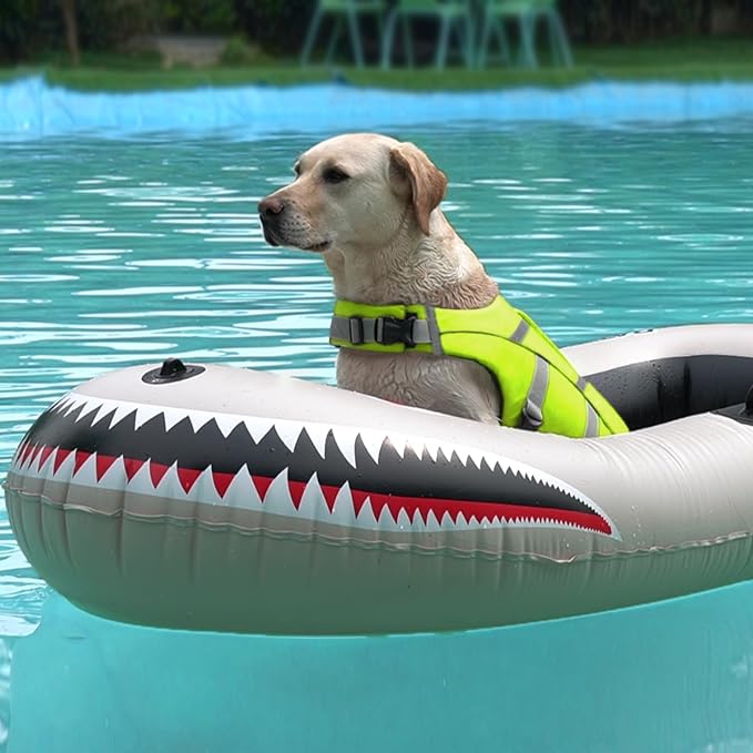 Kuoser Reflective Dog Life Jacket, Dog Life Vest for Swimming Boating | Adjustable Pet Lifejackets, High Flotation Doggie Swimsuit with Rescue Handle for Small Medium Large Dogs